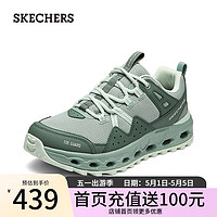 斯凯奇（Skechers）缓震户外徒步登山运动鞋透气网面鞋180054 女款-木炭灰色/多彩色/GRMT 36