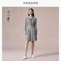 限尺码：VGRASS [进阶职场]VGRASS法式蝴蝶结连衣裙春款高级感连衣裙