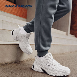 SKECHERS 斯凯奇 春季机甲鞋拼接时尚百搭透气运动休闲鞋 男款-浅灰色/LTGY 41