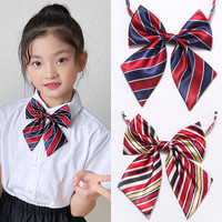 新韩版条纹印花小校服礼服衬衫领结女表演演出蝴蝶结时尚领花