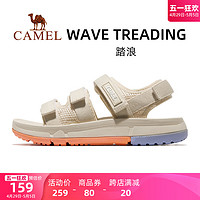CAMEL 骆驼 运动凉鞋女2024夏季女鞋防滑软底沙滩鞋女魔术贴鞋子