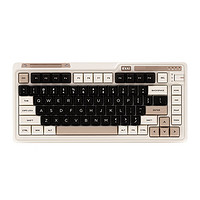 PLUS会员：KZZI 珂芝 K75 lite版 三模客制化键盘 82键 星岩灰 风雨轴 RGB