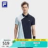 FILA 斐乐 官方男子短袖POLO衫2023夏季修身网球运动针织上衣