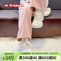 KAPPA卡帕女鞋厚底老爹鞋子女2024春季百搭运动休闲鞋轻便软底跑鞋 经典白 37