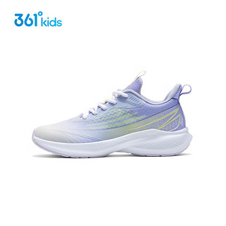 361°闪速3.0儿童竞速跑鞋24夏季青少年透气训练运动鞋 白40 361度白/柔紫色/浅淡绿