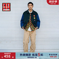 Gap 盖璞 x DOE“无形系列”阔腿多袋工装裤 男女同款 卡其色 32