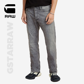 G-STAR RAW2024夏季薄款直筒Dakota长裤男士宽松休闲牛仔裤D23691 褪色云雾灰 3232