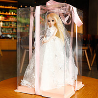 BEIBITONGHUA 贝比童话 蛋糕盒包装换装娃娃玩具女孩生日礼物公主洋娃娃套装大号 30厘米婚纱款娃娃