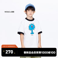little MO&Co.奇先生妙小姐IP 5A抑菌 little moco童装24春装男女童短袖纯棉T恤 本白色 120/60