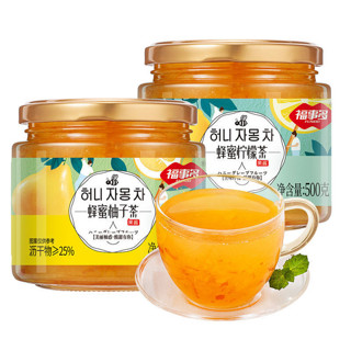 FUSIDO 福事多 蜂蜜柚子茶500g*2罐装冲泡冲饮水果茶酱