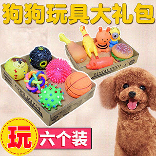 Chocolate DOG 小型犬狗狗玩具套装泰迪狗磨牙耐咬发声玩具球幼犬玩耍球宠物玩具