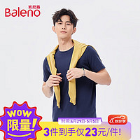 Baleno 班尼路 男女款圆领短袖T恤 88902284 中蓝 L