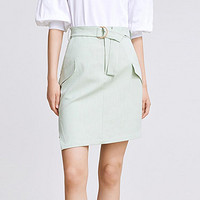 LILY丽丽 款时尚休闲通勤款优雅修身高腰A字半身裙