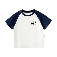 aqpa [UPF50+]爱帕儿童撞色短袖T恤夏薄款防晒速干 两只熊猫 110cm