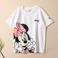 Disney 迪士尼 女童夏季休闲运动T恤中大童棉质打底衫圆领舒适透气