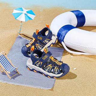BOBDOG HOUSE 巴布豆童鞋夏款中大童舒适包头沙滩软底运动凉鞋男童女童儿童凉鞋