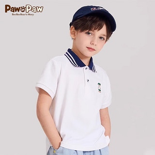 PawinPaw卡通小熊童装2024年夏季男女童翻短袖T恤运动休闲 Blue蓝色/50 100