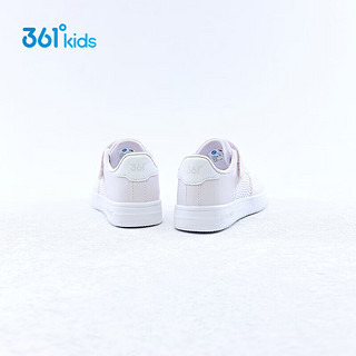 361°童鞋 儿童运动鞋板鞋24夏季男女童透气小白鞋滑板鞋 紫29 361度白/玫瑰水紫