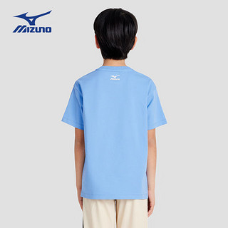 美津浓（MIZUNO）儿童童装夏季运动休闲凉感舒适休闲百搭t恤 群青色 165CM（100-115斤）