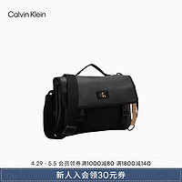 Calvin KleinJeans24春夏男士简约方标插扣翻盖邮差包单肩斜挎包HH4101
