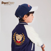 PawinPaw卡通小熊童装2024春季男宝宝撞色棒球服宝宝外套 Navy藏青色/59 100