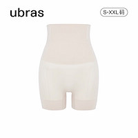 Ubras 压缩胶囊高腰收腹提臀裤塑身裤修身女士内裤女 燕麦奶三分裤L