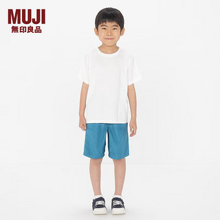 无印良品（MUJI） 大童 圆领短袖T恤  儿童打底衫早春 CB1J2A4S 米白色 110cm/56A