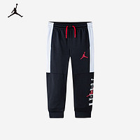 Jordan 耐克男女童运动长裤Air Jordan儿童休闲裤 正黑色 110