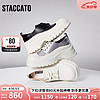 STACCATO 思加图 2024春季时尚休闲运动鞋厚底板鞋女鞋S1417AM4 奶油白 37