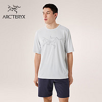 ARC'TERYX 始祖鸟 ARC’TERYX始祖鸟 CORMAC LOGO SS 透气 男子 速干短袖T恤 Atmos Heather/原子灰 L