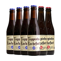 TRAPPISTES ROCHEFORT 罗斯福 10号*4/6号*2 修道士精酿啤酒 330ml*6瓶 比利时进口