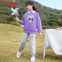 Disney 迪士尼 童装女童套装春秋款洋气中大童儿童卫衣卫裤两件套衣服潮流