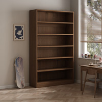 米昊（MIHAO）书架简约落地收纳多功能大容量省空间储物架多层置物书架柜子 【六层】原野橡木色60*30*180cm