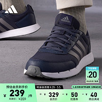 adidas 阿迪达斯 RUN50S简约复古舒适跑步运动鞋男女阿迪达斯官方轻运动 藏青色/灰色