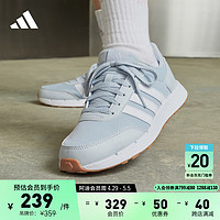 adidas 阿迪达斯 RUN50S简约复古舒适跑步运动鞋女子阿迪达斯官方轻运动 灰蓝色/白色