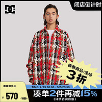 DC SHOES DCSHOES 官方正品秋冬款重工肌理棉羊毛混纺粗花呢编织棉服外套