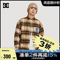 DC SHOES DCSHOES 官方正品春季男士长袖衬衫个性时尚百搭刺绣格子衬衫