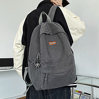 卡卡树 书包男背包双肩包女大容量初高中大可装15.6吋电脑包防泼水 深灰色