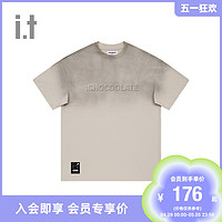 :CHOCOOLATE it :CHOCOOLATE男装水洗做旧短袖T恤2024夏季新款潮流酷感002810