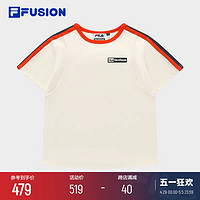 FILA 斐乐 FUSION x FACETASM斐乐潮牌女子针织短袖衫2024夏季新款T恤