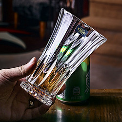Glass 高斯 捷克进口啤酒杯果汁杯喝水杯透明牛奶杯无铅水晶玻璃杯子 帝王水杯 340ml 340ml