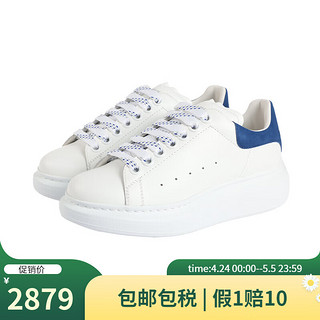 ALEXANDER MCQUEEN 亚历山大麦昆（Alexander McQueen）小白鞋男士休闲运动鞋板鞋系带增高86-蓝尾 40