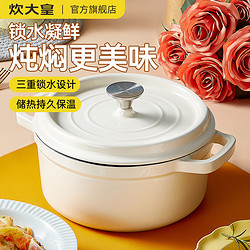 COOKER KING 炊大皇 铸铁锅珐琅锅家用炖盅炖锅砂锅汤锅煲汤锅不粘锅电磁炉煮锅