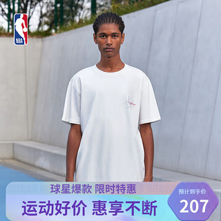 NBA 欢乐的运动系列-联盟款T恤男夏季运动休闲短袖（白色/黑色） 联盟/白色 2XL