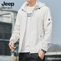 Jeep 吉普 夏季冰丝防晒衣男2024新款防紫外线薄款透气防晒服外套潮