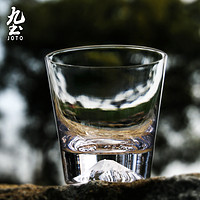 JOTO 九土 日本富士山峦杯玻璃杯子手工玻璃杯雪山茶杯威士忌酒杯果汁杯