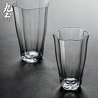 JOTO 九土 日式透明玻璃杯家用果汁饮料杯手工创意杯冰咖啡杯女喝水杯泡茶杯