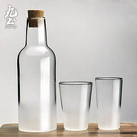 JOTO 九土 大容量凉水壶玻璃杯套装组家用耐热冷开水壶柠檬水啤酒饮料果汁杯