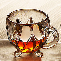 KBOX 咖啡杯欧式耐热玻璃杯水杯牛奶杯个性带把茶杯子创意杯子包邮