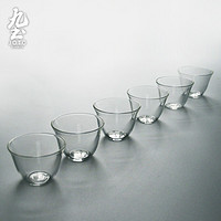 JOTO 九土 手工吹制玻璃杯品茗杯禅意器日式茶道手作透明功夫茶具小杯子